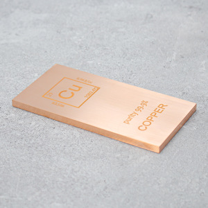 Barra de cobre 99.9% puro, bloque de cobre sólido de forma cuadrada para exhibición y manualidades - Product Image 2