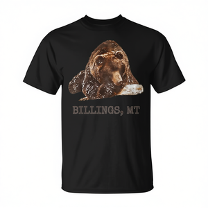 Camiseta Billings Mt Brown Grizzly Bear In Snow Montana - Product Image 2