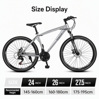 Vélo tout-terrain 24 pouces pour adolescents, 4 vitesses, cadre en acier à haute teneur en carbone, roues en alliage d'aluminium, vente en gros, directement de l'usine