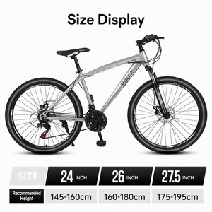 Vélo tout-terrain 24 pouces pour adolescents, 4 vitesses, cadre en acier à haute teneur en carbone, roues en alliage d'aluminium, vente en gros, directement de l'usine - Product Image 1