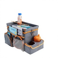 Sac de voyage pour poussette en polyester compact, grande capacité, simple, portable, avec logo personnalisé et matelas à langer amovible