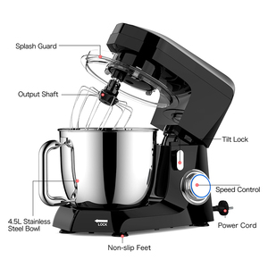 Nouvel arrivage Mélangeur d'aliments en spirale en acier inoxydable <span class=keywords><strong>Robot</strong></span> à pâtisserie électrique pour la maison avec bol mélangeur pour la cuisson des appareils de cuisine - Product Image 3