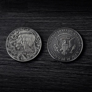 Đồng Xu Kỷ Niệm Magic Thief Deji <span class=keywords><strong>Kennedy</strong></span> Đồng Xu Ngón Tay Dập Nổi Đồng Xu Đầu Lâu Kỷ Niệm Huy Chương - Product Image 2