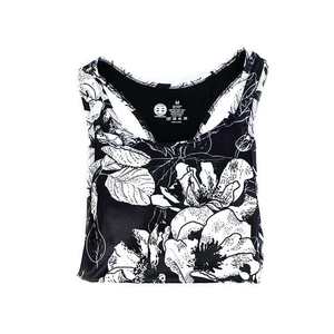 Reggiseno sportivo attivo Racerback da donna Top Crop Top frontale con Logo dimagrante stampa Yoga senza fili per Fitness Top imbottito in Spandex - Product Image 2