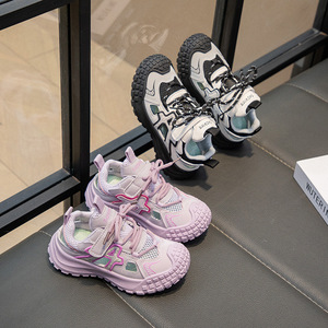 Filles et garçons 2025 sandales de sport d'été Baotou creux maille unique semelle souple respirant chaussures de papa pour enfants - Product Image 3