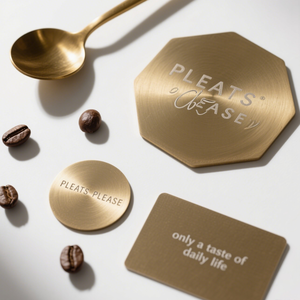 OEM de fábrica de encargo lote a granel al por mayor de metal de acero inoxidable bebida taza de té posavasos logotipo personalizado - Product Image 1