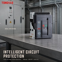 Disjoncteur intelligent ACB 1600A 3P avec affichage numérique, unité de déclenchement électronique, protection industrielle de l'alimentation 65kA AC 690V