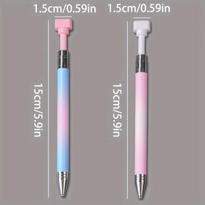 Gradient Point Drill Wax Stick With Self-Adhesive Rotating Nail Art <b>Tool</b>, Portable Dotting Pen for Nail Salon Use Nail Art Pen - Product Image 6