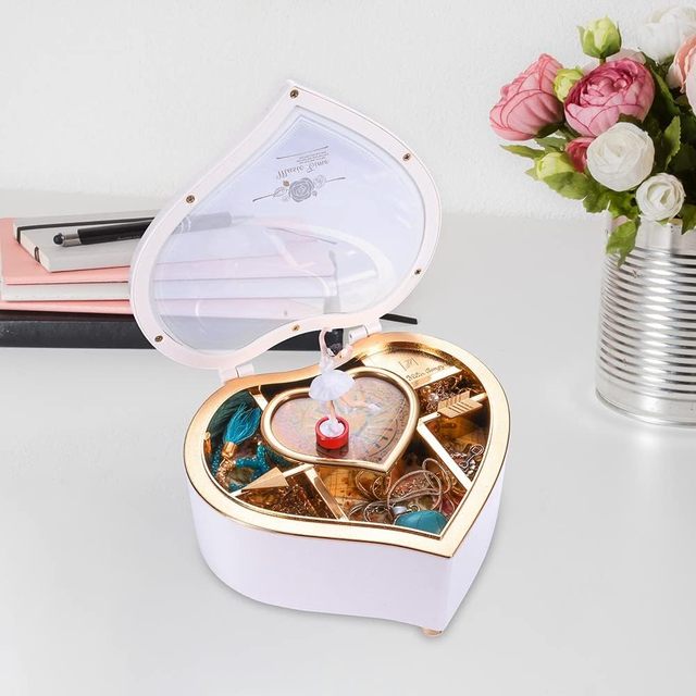 Ever Bright Romantic Music Box Creative Revolving Girl Design in Plastic Student or Children's Gift for Lovers