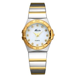 Relojes de Diamantes de Lujo Únicos para Mujer, Relojes Redondos de Oro con Esfera Personalizada, Relojes de Pulsera de Cuarzo de Lujo con Circonitas - Product Image 2