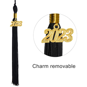 Sombreros de gorra de graduación mate negro adulto personalizado con borla para la escuela - Product Image 4