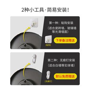 Horloge murale ronde simple et moderne, analogique, silencieuse, à quartz, alimentée par batterie, pour salon, décoration de la maison, design muet, gris 2015P - Product Image 1