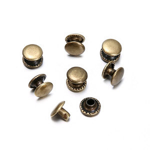 Rivets pour vêtements en alliage de zinc, forme ronde en forme de champignon, durables pour les ceintures de vêtements, les sangles de bagages - Product Image 3