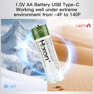 Chất lượng cao hixon 1.5V AA Lithium có thể sạc lại pin 3000mwh USB và C loại sạc nhanh 8 cái Pin Kit - Product Image 5