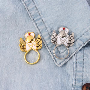 Broche stéthoscope série médicale euro-américaine, plaqué or, badge métallique électrocardiogramme émaillé, personnage de <span class=keywords><strong>film</strong></span> et de té<span class=keywords><strong>l</strong></span>évision - Product Image 3