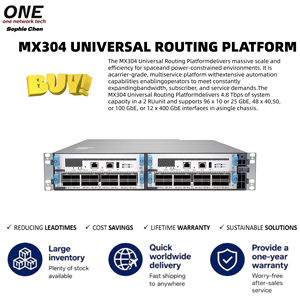 NOUVEAU Commutateur Ethernet intelligent Gigabit 1U MX304-PREM, Plateforme de routage universelle MX304-PREM avec MX304-LMIC16-BASE, Routeur MX304 - Product Image 6