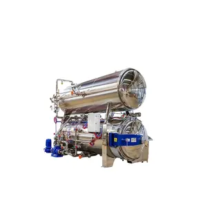 Double vessel Horizontal Sterilizer Meal to eat meat Food Retort sterilizer Machine