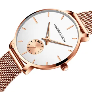 2024 новые модные белые часы с простым розовым золотым сетчатым ремешком для девушек, японские кварцевые аналоговые роскошные женские модные часы