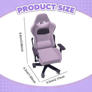 Chaise de Gamer Pivotante Grise de Haute Qualité avec Appui-tête, Dossier Haut Inclinable, Repose-pieds, Siège Gamer Confortable en Tissu - Product Image 2