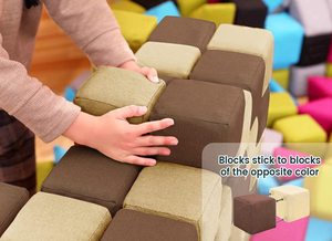 Ropecube Magnetic Fabric Soft <strong>Building</strong> <strong>Blocks</strong> For Kids, Magnetic <strong>Blocks</strong>, Big Multi-Scene <strong>Blocks</strong>, Educational Toys, 100/set - Product Image 3