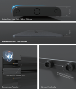 เต้ารับปลั๊กไฟเลื่อนติดผนังระบบยุโรปราง EU ขนาด50ซม./75ซม./100ซม. ระบบรางไฟ10A/16A สำหรับ13A - Product Image 4