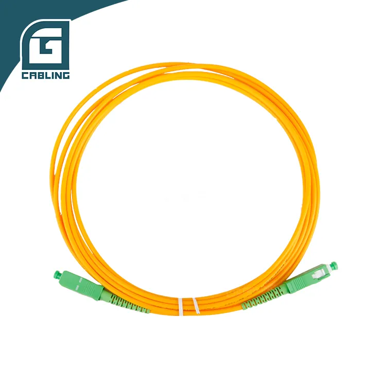 Gcabling Telecommunications 1M 2M 3M fibre optical jumper cable ftth SC APC patchcord singlemode optic fiber patch cord