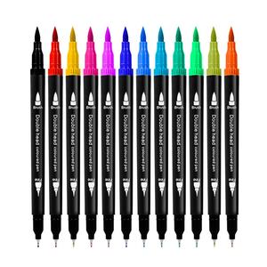 Juego <span class=keywords><strong>de</strong></span> bolígrafos <span class=keywords><strong>de</strong></span> acuarela <span class=keywords><strong>de</strong></span> plástico <span class=keywords><strong>de</strong></span> doble cabeza, juego <span class=keywords><strong>de</strong></span> delineador lavable sin manchas para estudiantes y niños para <span class=keywords><strong>dibujo</strong></span> artístico - Product Image 2