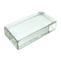 Ultra White Real Color Crystal Glass Brick Acid Etched Stain Hollow Solid Bubble Wall Partition Medical Use Living Room Hotel