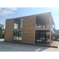 Maison conteneur préfabriquée en verre de luxe personnalisée, mobile, extensible, à assembler et à démonter