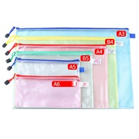Bolsa de malla impermeable con cremallera, bolsas para archivos, bolsas de viaje multiusos para documentos, oficina, escuela, juegos de mesa, rompecabezas, cosméticos