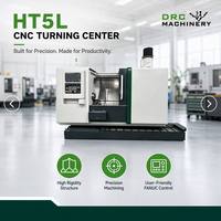 Nouveau tour numérique automatique CNC HT5L - Centre de tournage à banc plat robuste, système Fanuc, 2 axes, haute précision, double broche GSK, 380V