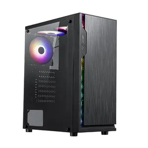 批发OEM机箱制造ATX中塔游戏电脑发光二极管游戏机柜USB 3.0 C型电脑机箱