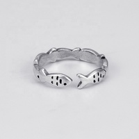 Bague d'articulation minimaliste et Simple, Style mignon, redimensionnable, empilable, pour écolières, femmes, anneau de doigt de poisson