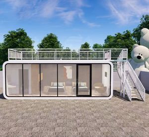 Capsula Spaziale Modulare Rettangolare Apple Cabin con Balcone, Soluzione Completamente Arredata per Resort, Affitto Vacanze e Glamping - Product Image 3
