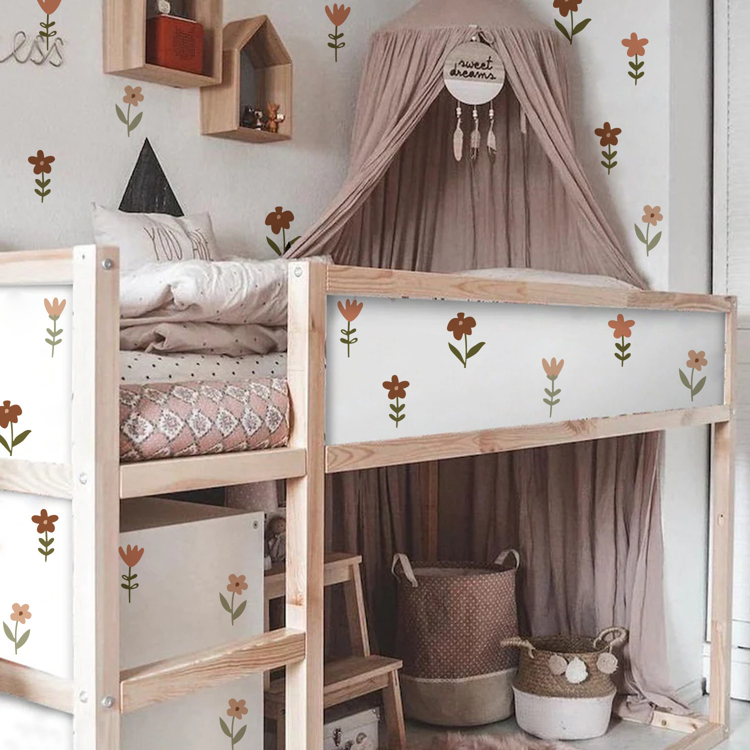 wall stickers for bed