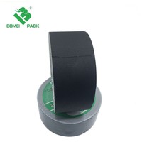 Vente en gros 50m de ruban adhésif en coton noir auto-adhésif imperméable résistant à la chaleur mat ruban adhésif caractéristique d'avertissement thermofusible