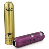 Bouteille pulvérisateur cosmétique cylindrique en aluminium 100ml 450ml, laquée mate, légère, résistante à la corrosion, avec bouchon couronne, pour protection solaire et stylisation