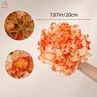 Kepala Bunga Hydrangea Kain Buatan untuk Dekorasi Pernikahan, Rangkaian Bunga, Pesta Rumah, dan Acara