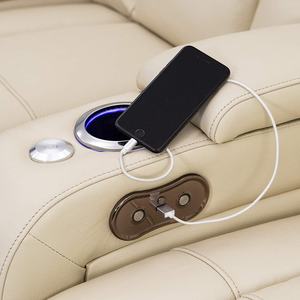 JKY meubles en cuir inclinable électrique canapé puissance sectionnel Home cinéma film cinéma Table planche porte-gobelet salon hôtel - Product Image 5