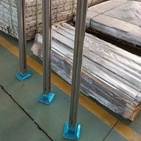 Poteau de balustrade en verre sans cadre en acier inoxydable moderne pour escalier, balcon, jardin et villa avec main courante résistante à la rouille