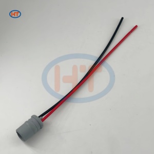 Konektor Plastik Abu-abu Hanming HT--lamp T10-2 dengan Kabel Tembaga Murni 18AWG - Soket Lampu Kabut/Sein LED, Basis Lampu Rem, Harness - Product Image 2