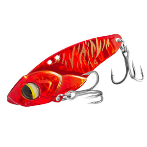 Nuevo señuelo artificial duro Sishuo Vib con diseño ultrafino en la parte posterior, estampado de pez, con pluma de pesca, anzuelos de metal de cobre recubiertos de plomo y lentejuelas. - Product Image 5