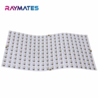 Raymates Feuille LED RGBW Programmable Moderne SPI Control 28W 400 SMD5050 LED 500x250mm Cuivre Rétroéclairé Éclairage Semi-Transparent