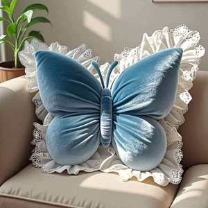 M 50*40cm Novelty Butterfly <b>Throw</b> <b>Pillow</b> Waist Back Support Cushion for Office Sofa Bedroom Creative Home Decoration - Product Image 4