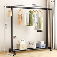 Offre Spéciale vente en gros indépendant blanc moderne chambre Double pôle porte-manteau en métal ménage monté au sol cintre