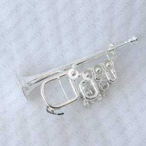 <span class=keywords><strong>Trompette</strong></span> piccolo professionnelle FTR-480L/S à 4 pistons rotatifs, dorée/argentée, conception <span class=keywords><strong>allemande</strong></span>, instrument de performance - Product Image 4