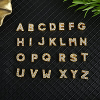 Bracelets et colliers unisexes pour enfants en alliage, avec breloques alphabet coulissantes A-Z en cristal entièrement serties de strass argentés de 8 mm