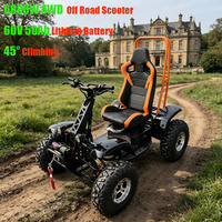 Scooter utilitaire électrique commercial 60V 50Ah 4x4, transporteur de marchandises, chasse, travaux agricoles, patrouille, capacité de charge de 300 kg, option double batterie