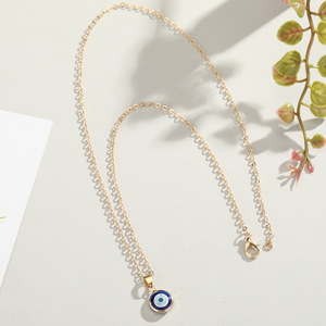 Collar con Colgante de Ojo Turco Nazar de Oro al por Mayor, Amuleto de Cristal Azul para la Suerte y Protección, para Mujeres y Niñas, Regalo Bohemio Mediterráneo - Product Image 2