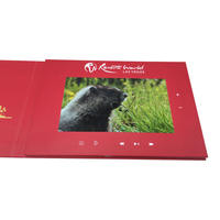 Matériel en papier le plus vendu Brochure vidéo Carte de voeux d'entreprise Mailer/Carte de brochure vidéo LCD/Carte de voeux de lecteur vidéo